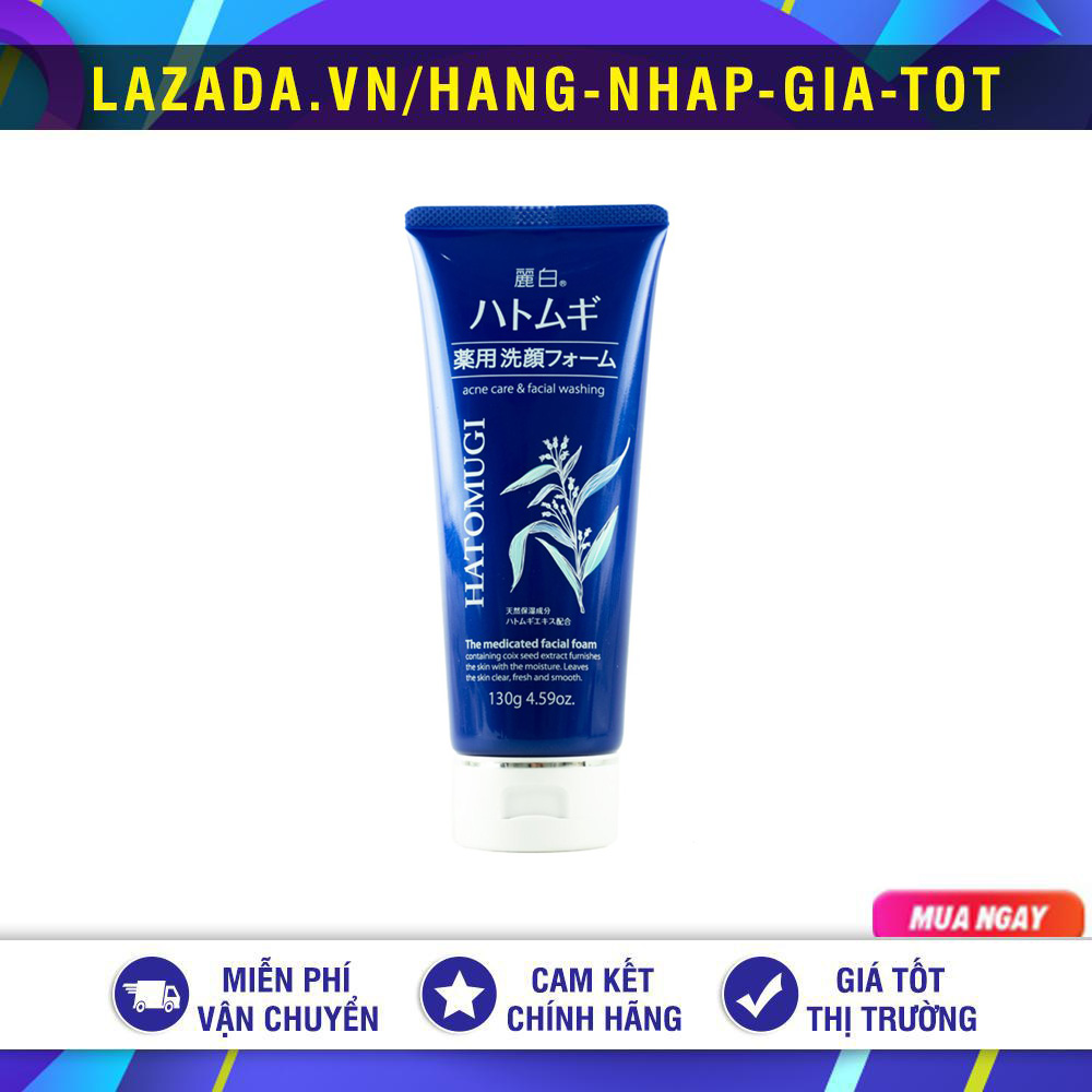SỮA RỬA MẶT HATOMUGI THE MEDICATED FACIAL FOAM 130G NHẬT BẢN