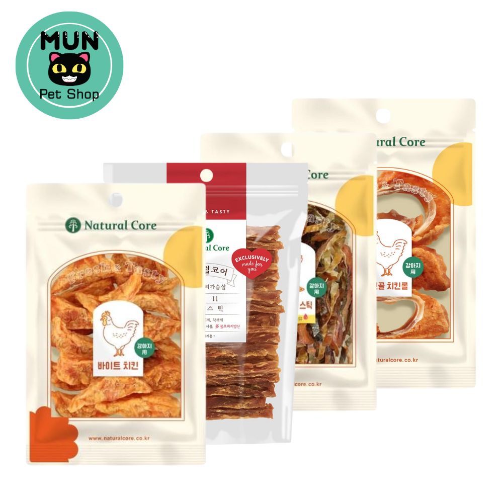 Snack sấy thịt sấy cho chó Natural Core dinh dưỡng vị thịt gà, vịt, cá