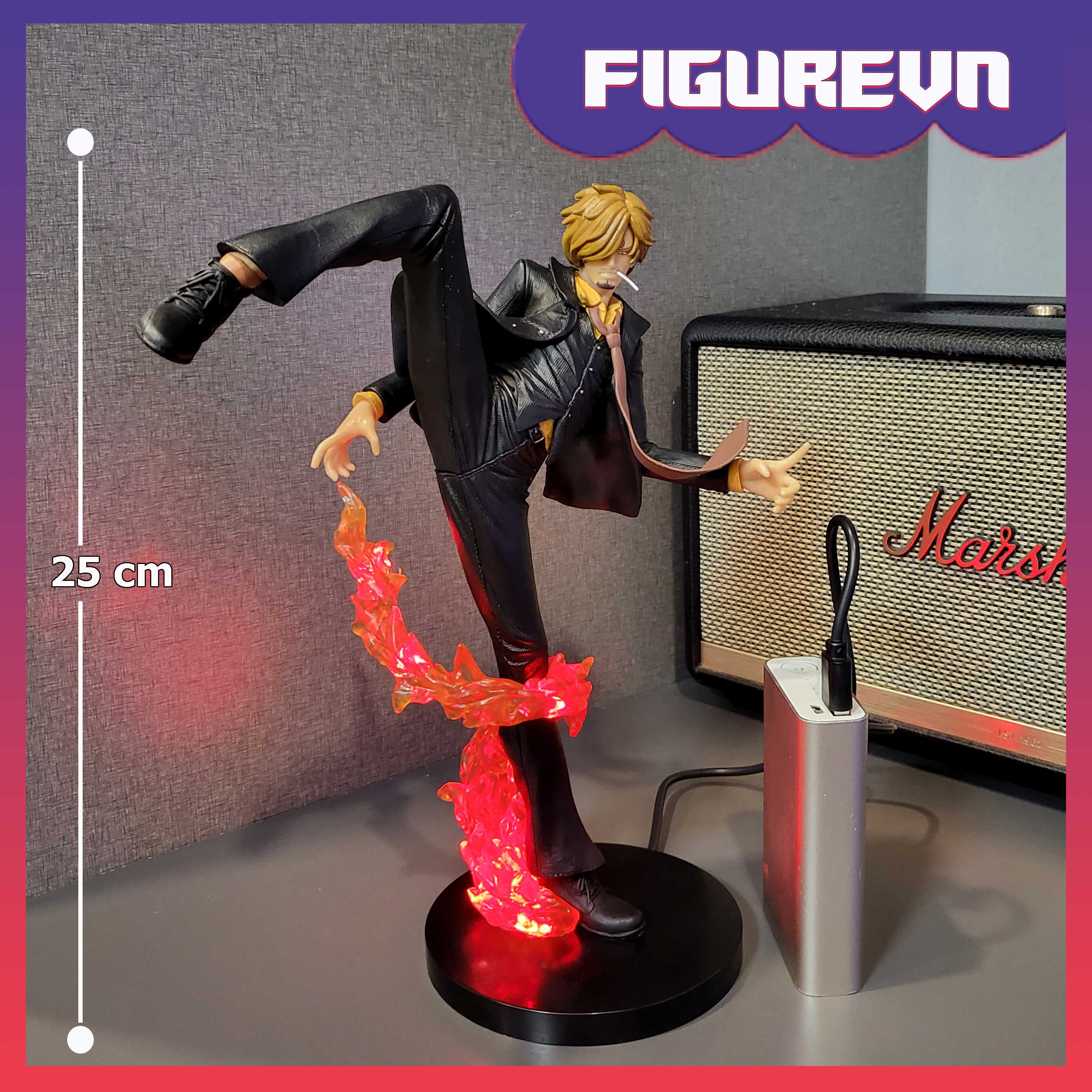 Mô hình vinsmoke sanji hắc cước 25 cm có led - one piece