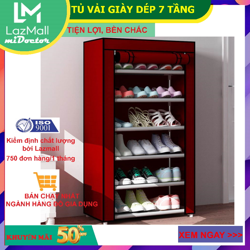 Tủ Vải Để Giày Dép Đa Năng, Tủ Vải Khung Nhôm Giày Dép Tiện Lợi, Hàng Chính Hãng miDoctor