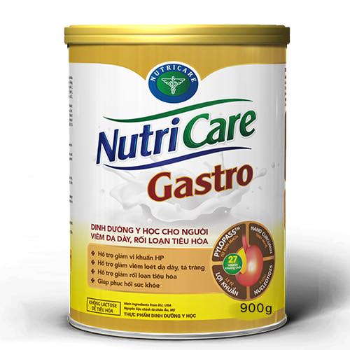 Sữa bột Nutricare Gastro lon 900g - dinh dưỡng y học cho người viêm dạ dày, rối loạn tiêu hoá