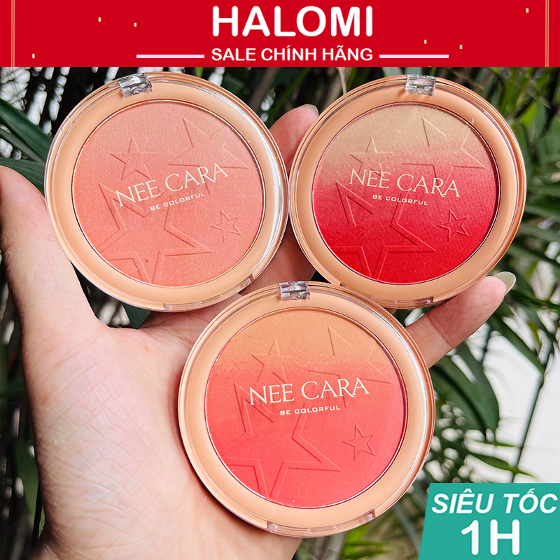 Phấn má hồng nee cara stars magic color gradient blush 1 ô n409 siêu lì bám phấn