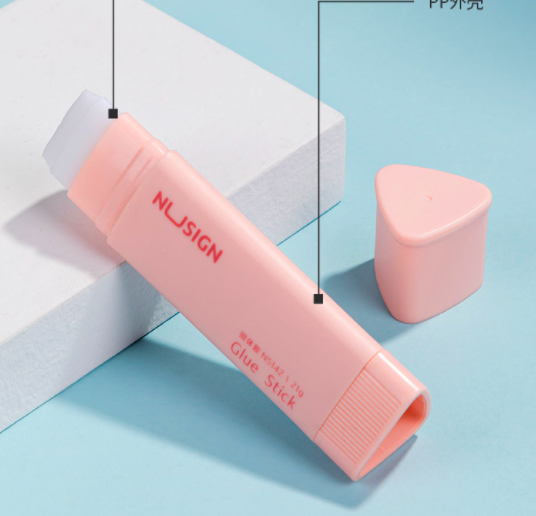 Hồ dán keo khô nhanh dán giấy thủ công dạng thỏi Nusign - 21g - Hồng/Xanh dương/Nâu
