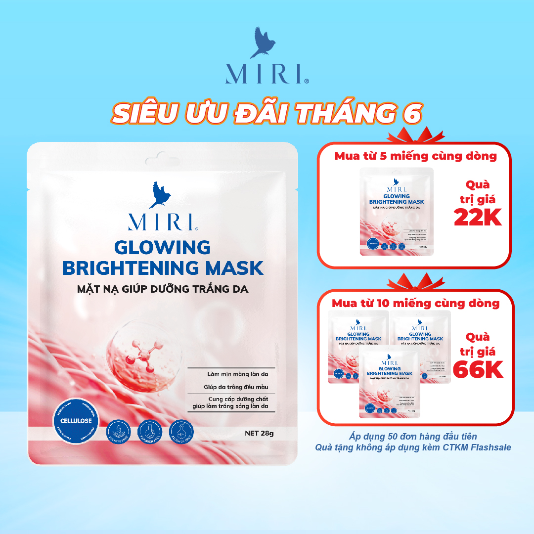 Mặt nạ giúp dưỡng trắng da - glowing brightening mask miri