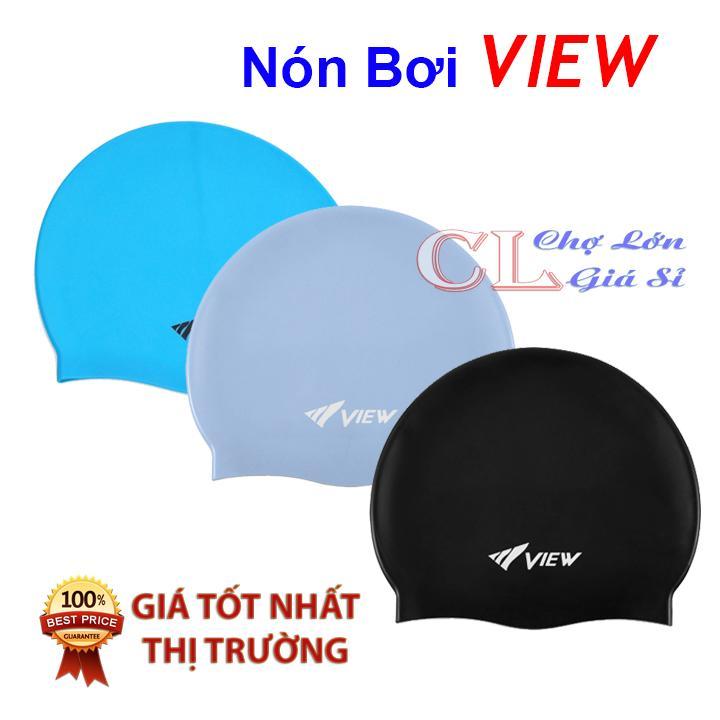 Nón bơi, mũ bơi thời trang view chất liệu silicon co giãn mềm mại, chống thấm tốt dùng được cho cả người lớn và trẻ em