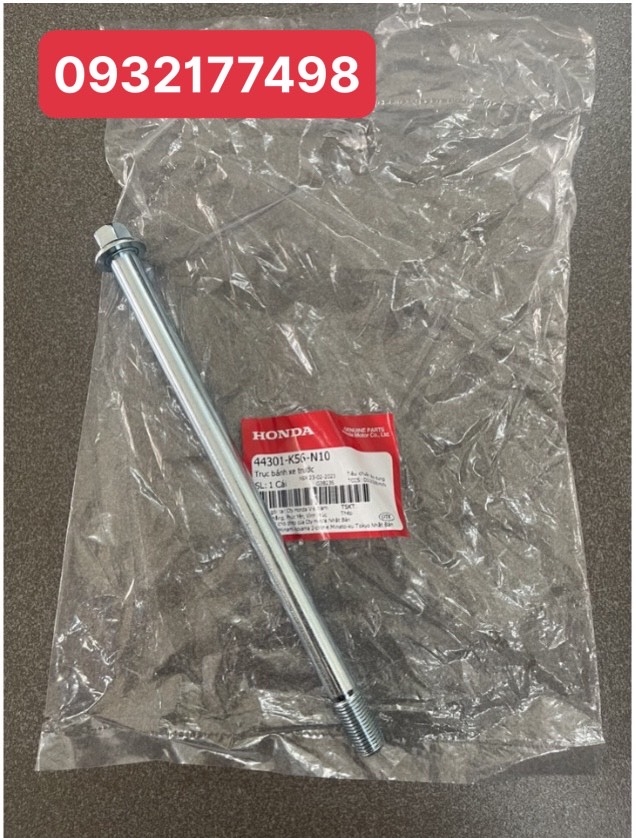 Cốt/trục bánh xe trước, sau, cốt bắt gấp tán đùm, long đền winner v1, winner x zin chính hãng honda