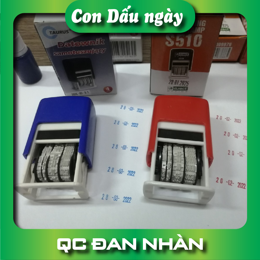 Con dấu ngày tháng năm chữ cao 4mm