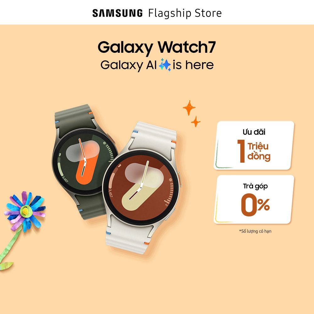 Đồng hồ thông minh Samsung Galaxy Watch7, Galaxy AI, 44mm