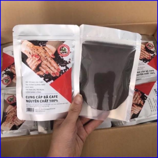 100gr Bã cafe tắm trắng tẩy da chết siêu mịn