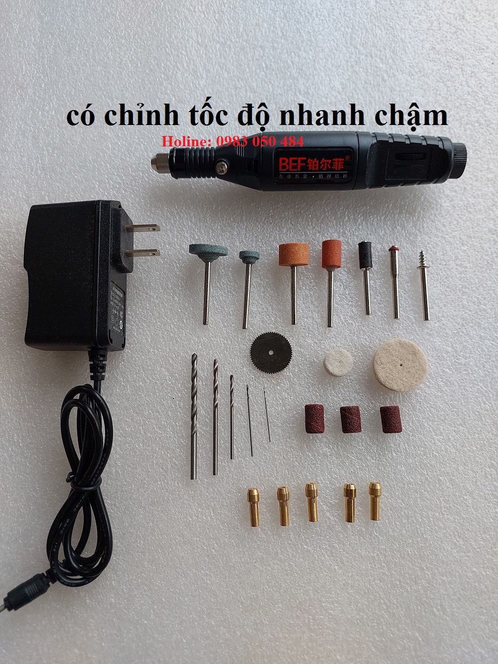 máy khoan mini sửa chữa lồng chim - máy khoan mài cắt khắc tặng kèm bộ phụ kiện như hình