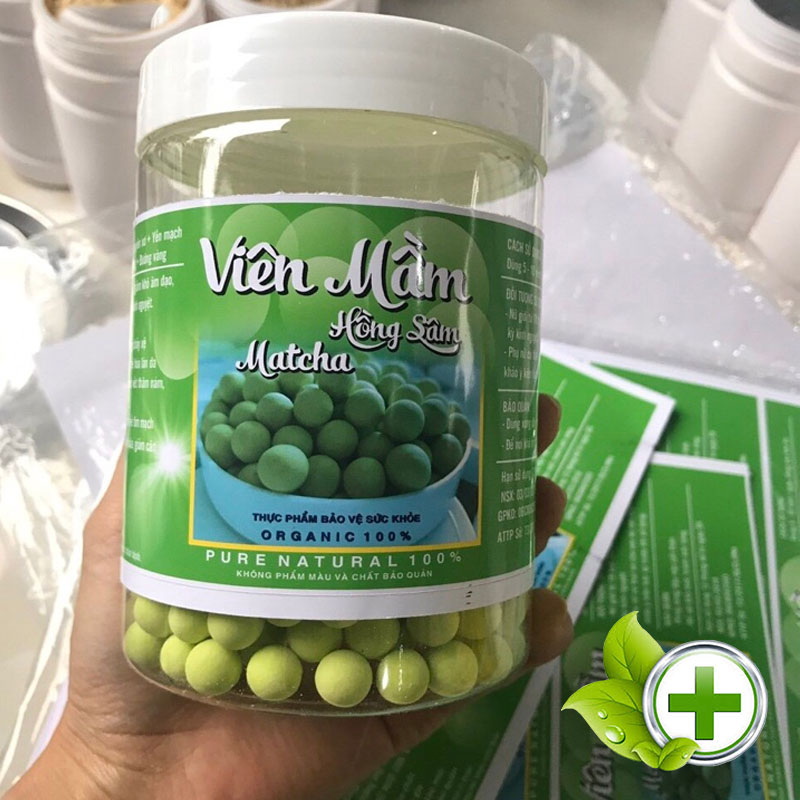 Viên Mầm Hồng Sâm Matcha