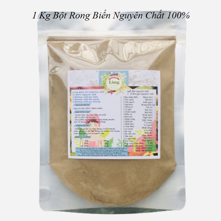 500g-1 Kg Bột Rong biển có giấy VSATTP và ĐKKD nguyên chất thiên nhiên 100% dùng để đắp mặt đa công dụng