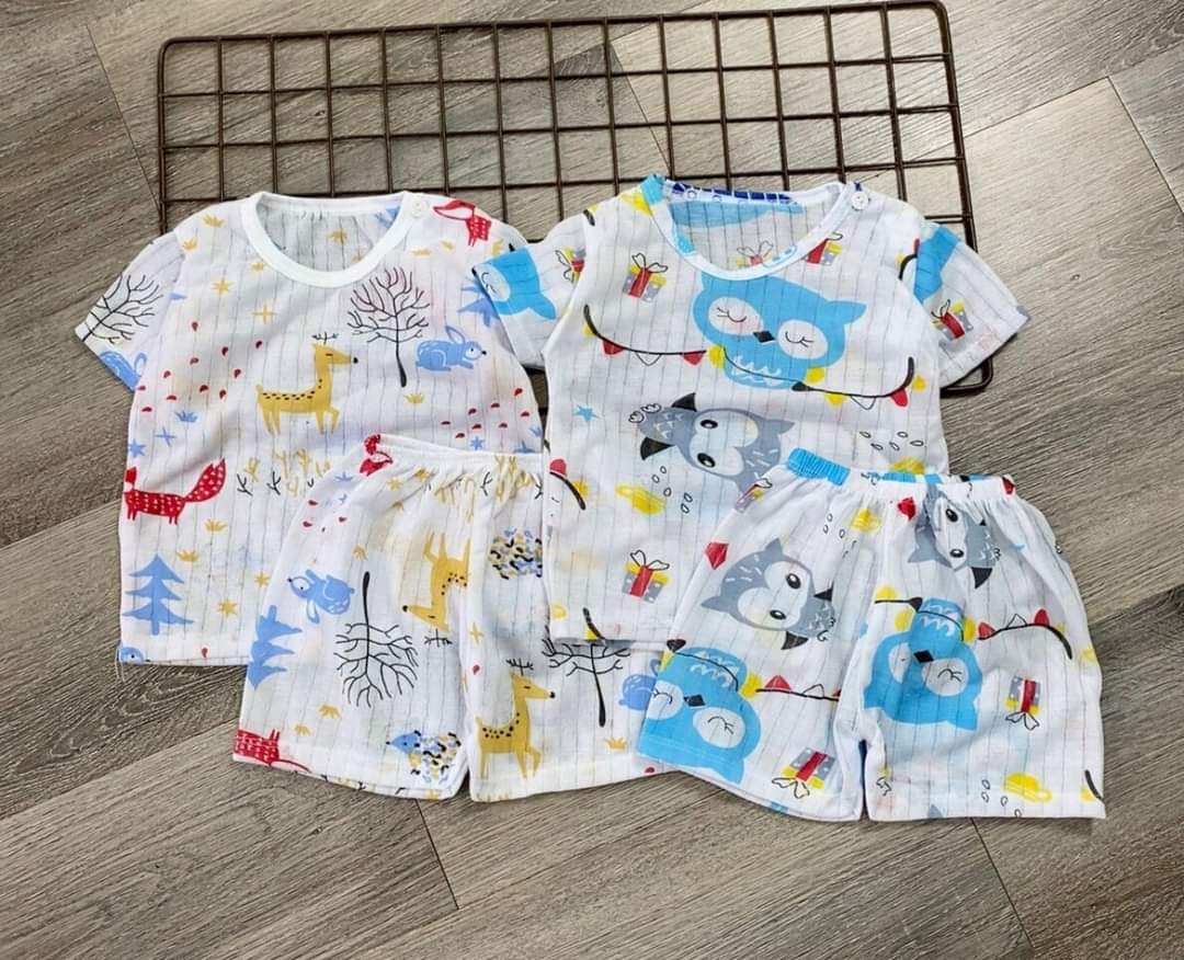BỘ CỘC TAY COTTON GIẤY trẻ em chất liệu 100% cotton mịn mát | size đại từ 5-24kg |