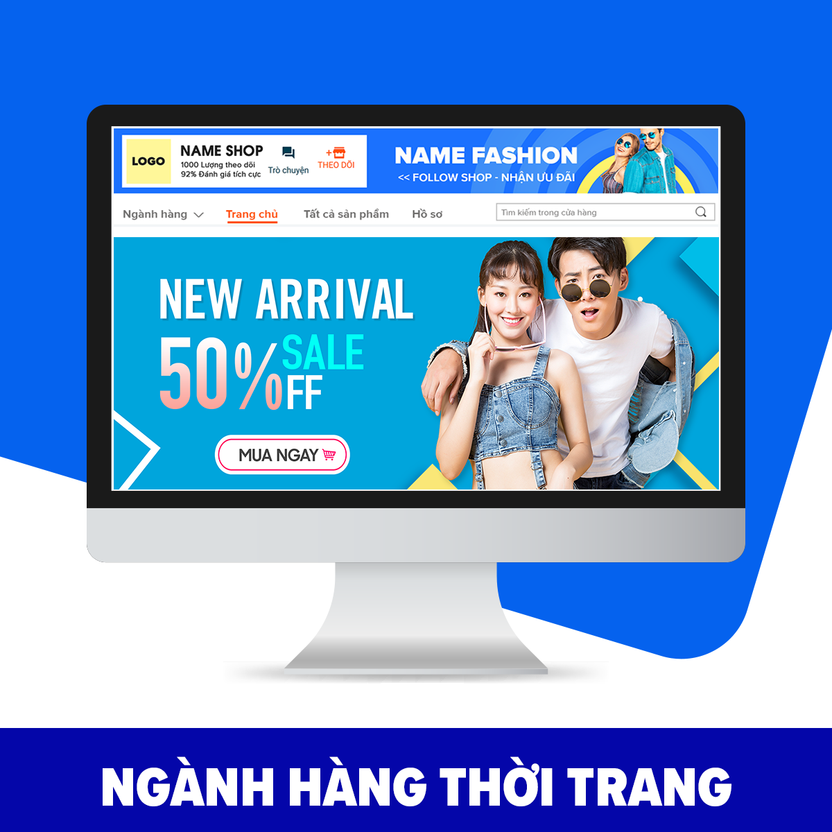 [HCM]Bộ 15 banner gian hàng Thời Trang (Template) - SkyDes