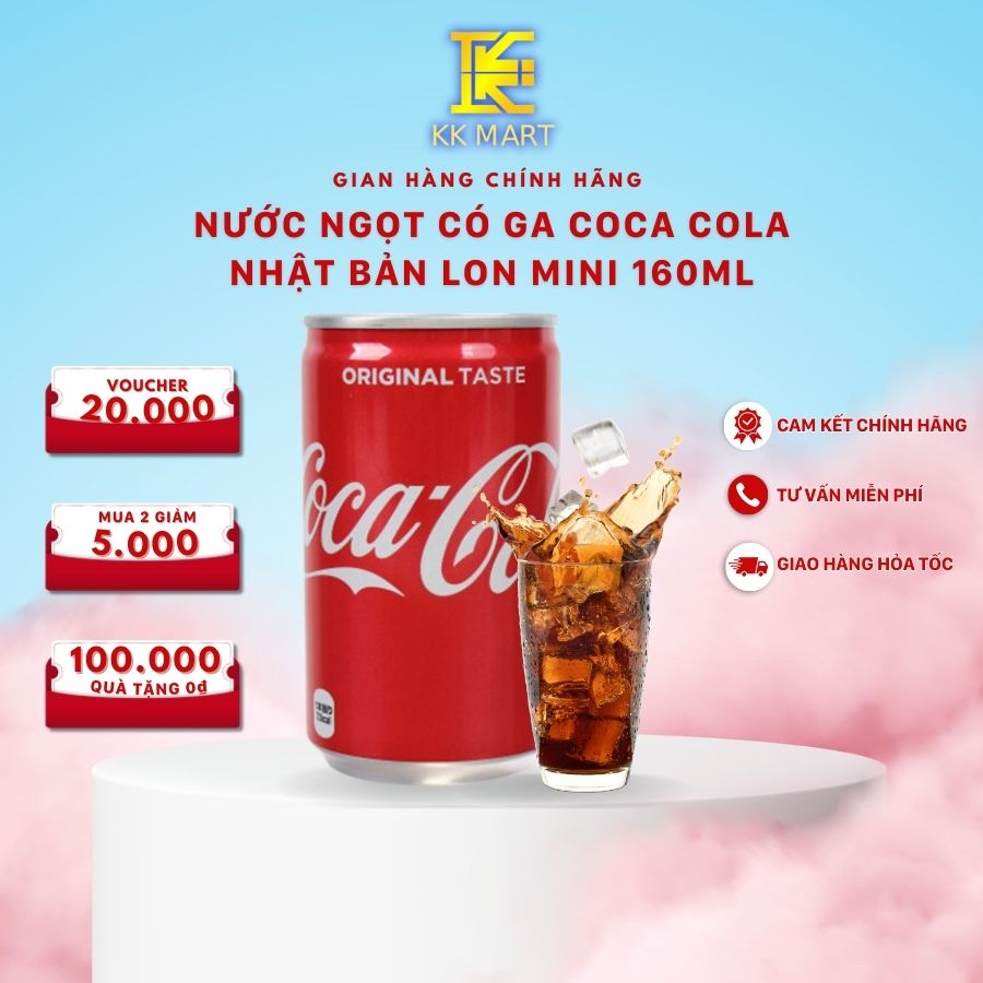 [K&K] Nước Ngọt Coca Cola Nhật Bản Lon Mini 160ml