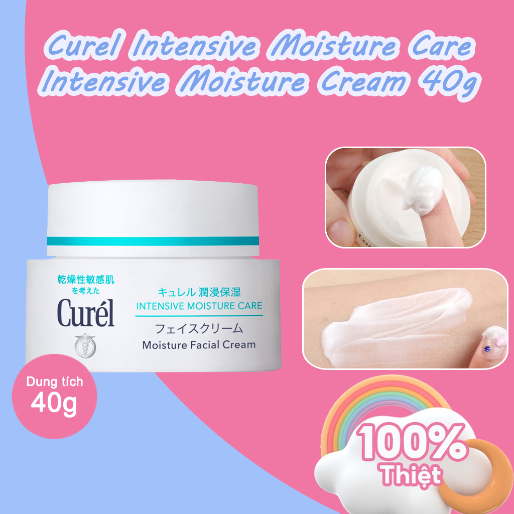 Chính hãng✨ curel intensive moisture care intensive moisture cream 40g cấp ẩm chuyên sâu kem dưỡng da
