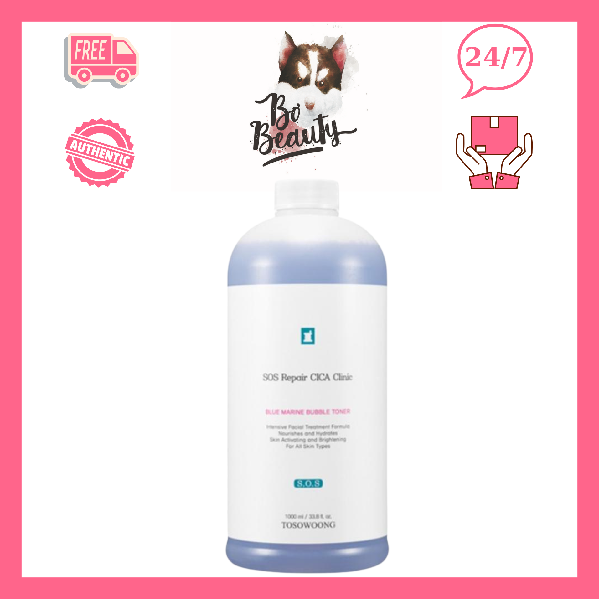 Nước hoa hồng Tosowoong SOS Repair Cica Clinic Blue Mariner Toner.