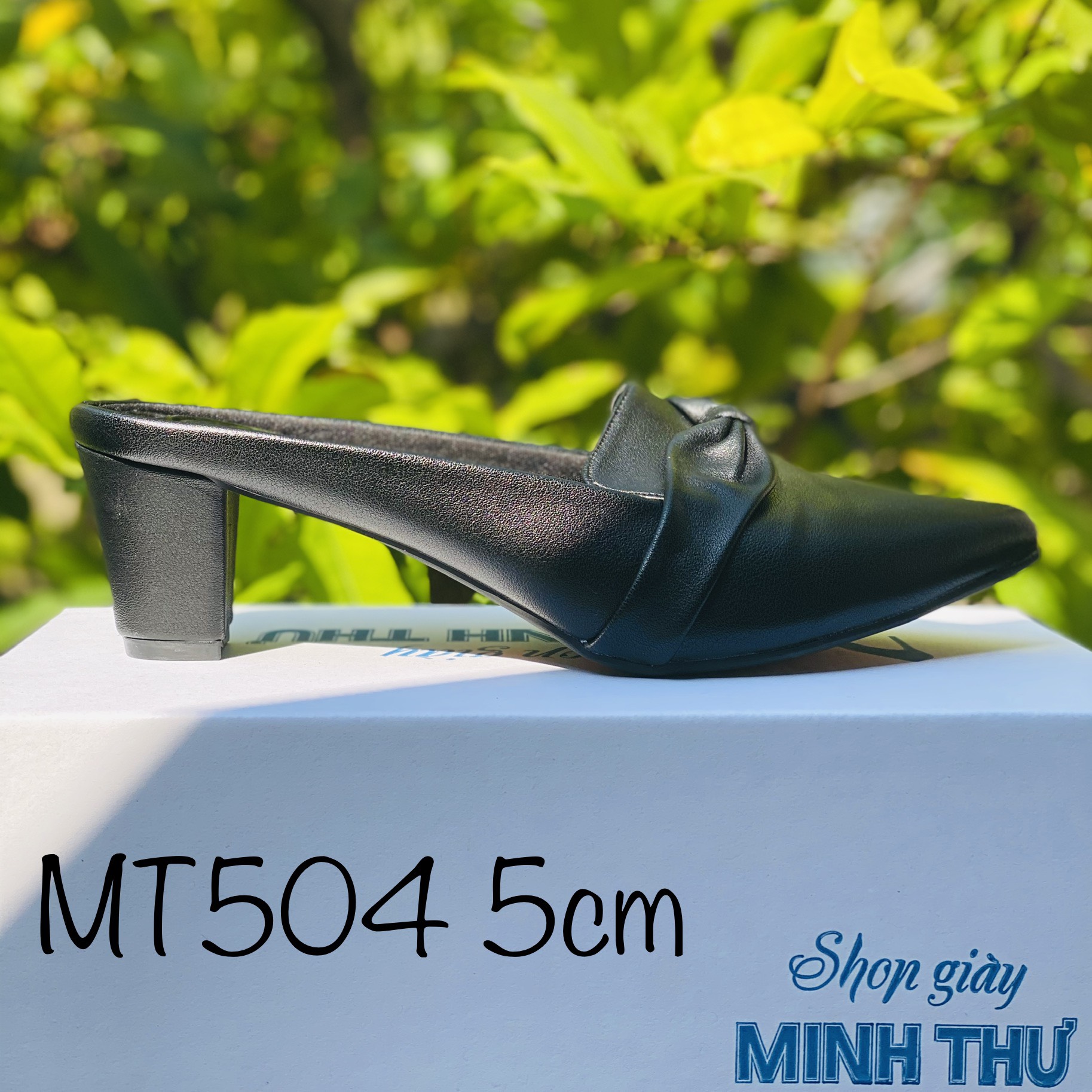 Sục bít mũi nơ gót 5cm mt504