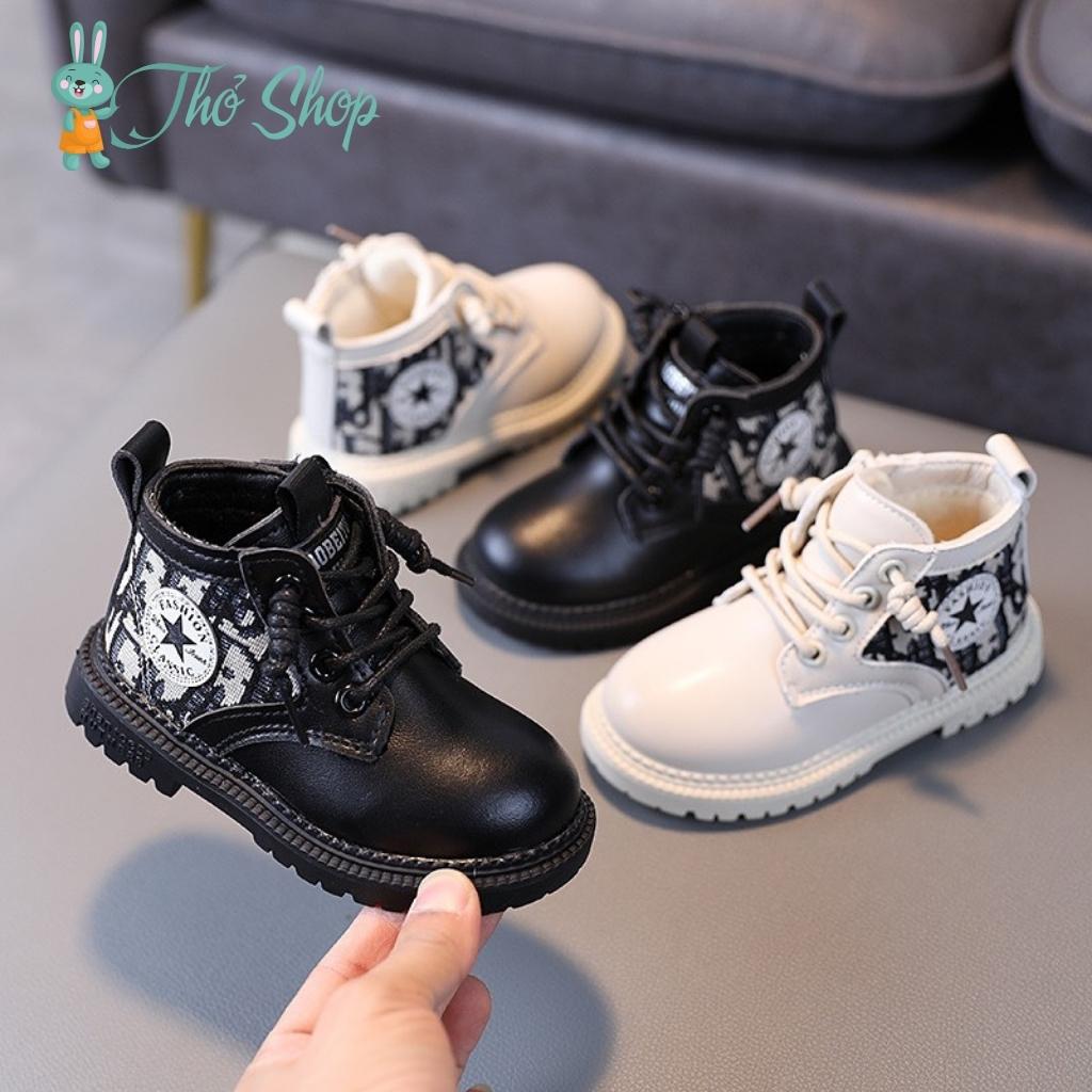 Boot da cho bé lót lông mịn siêu ấm siêu mềm