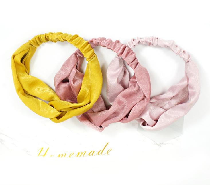 Băng đô turban băng đô nữ vải dệt kim mềm mịn nhiều màu sắc xanh hồng vàng kem siêu HOT
