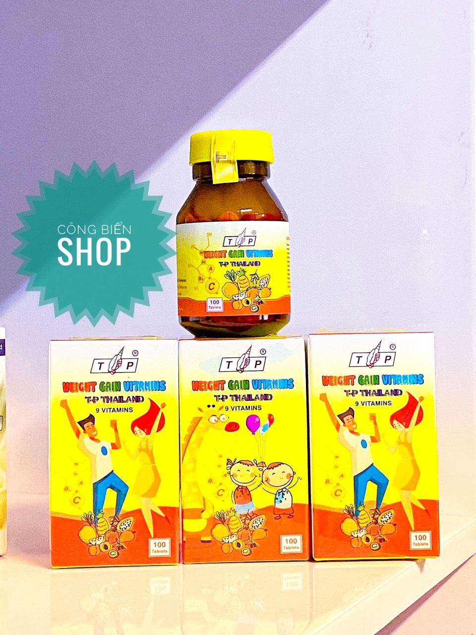 Combo 2 hộp vitamin tp tăng cân thái lan mẫu mới 100v