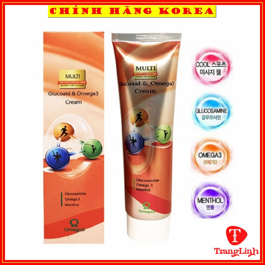 Dầu lạnh hàn quốc đặc biệt Super Omega3, tuýp 165ml - Dầu xoa bóp hỗ trợ xương khớp, giảm đau - tranglinh