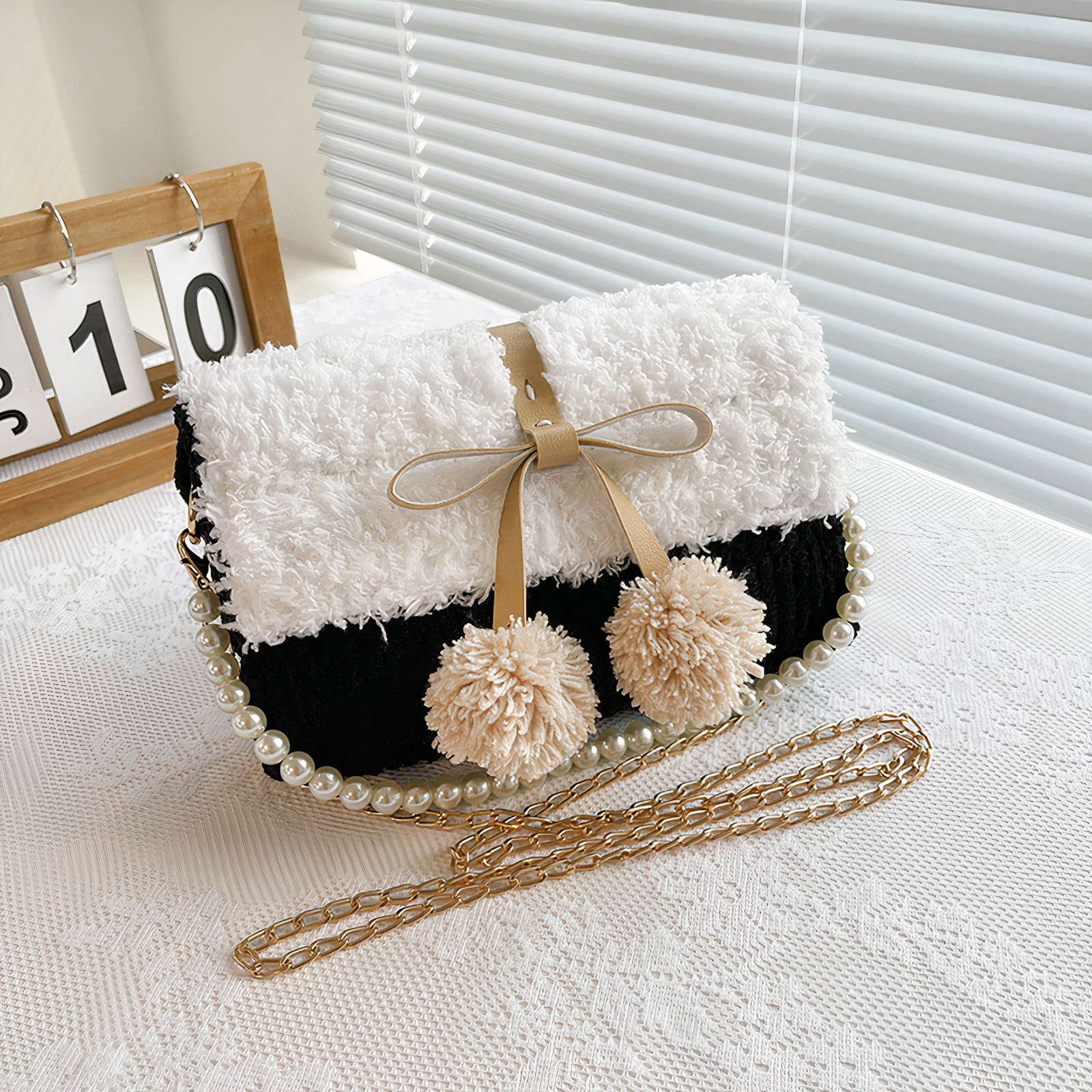 Túi handmade tự đan đeo chéo Pom Pom thời trang - Phụ kiện đan túi HAVAKI