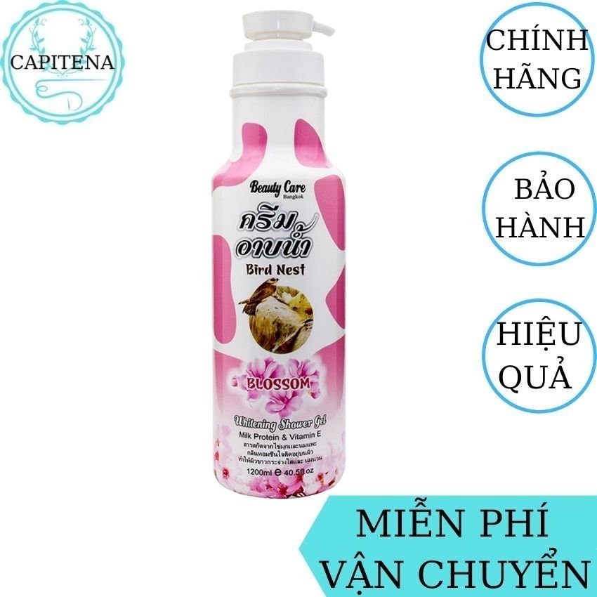 [Freeship] Sữa Tắm Trắng Da Beauty Care Bangkok 1200ml Thái Lan CAPITENA giúp làn da trắng sáng, mịn màng, cấp ẩm và dưỡng ẩm cho da, lưu hương lâu ( Màu Hồng Tổ Yến )