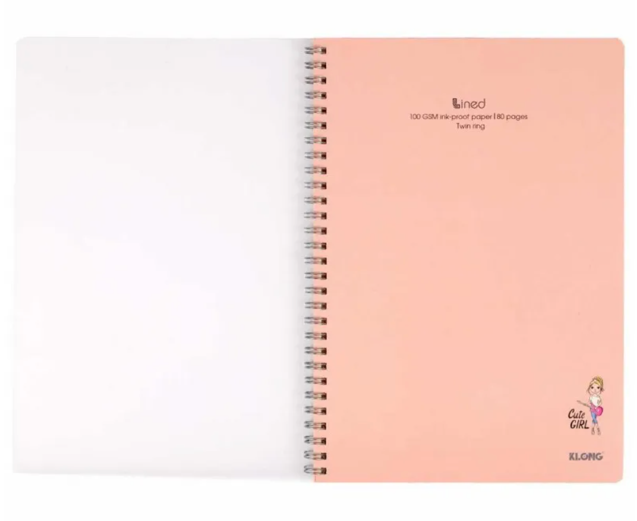 Vở kẻ ngang lò xo Lined - 80 trang Klong Ms580-VPPKLONG