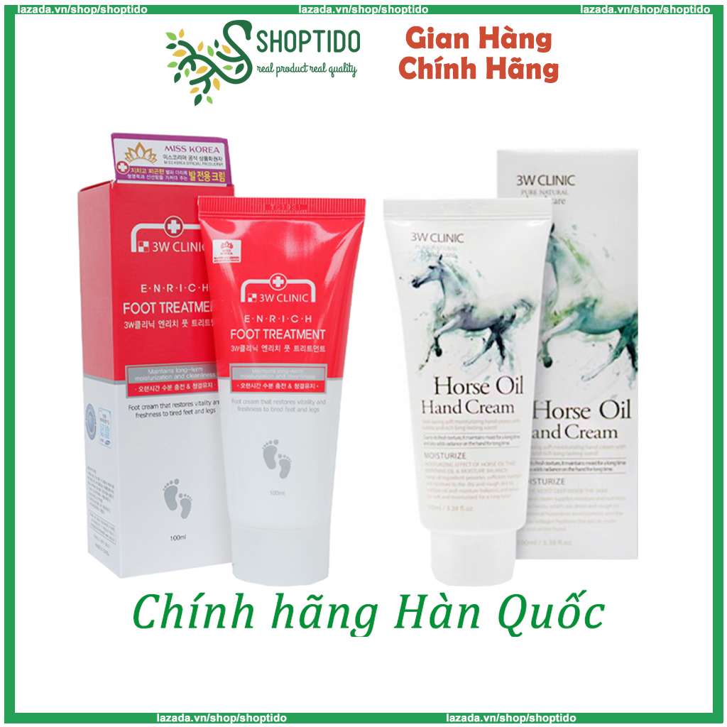 Kem Dưỡng Da Tay, Chân 3W Clinic Moisturize Pure Natural Care 100ml NPP Shoptido