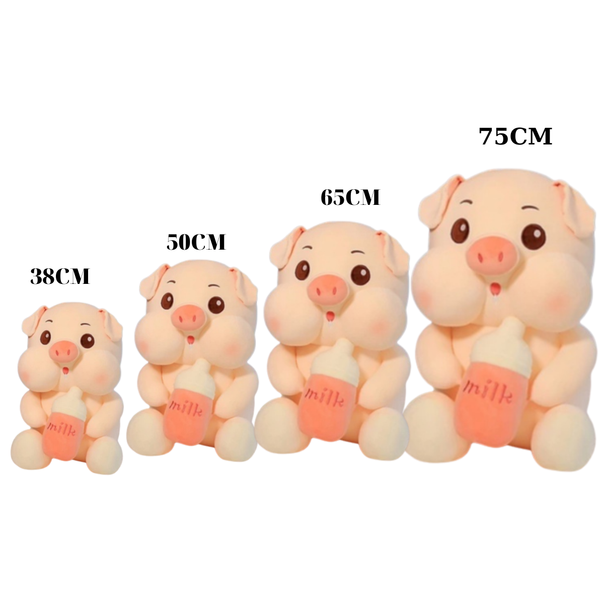 Gấu bông heo ôm bình sữa size nhỏ dễ thương + quà