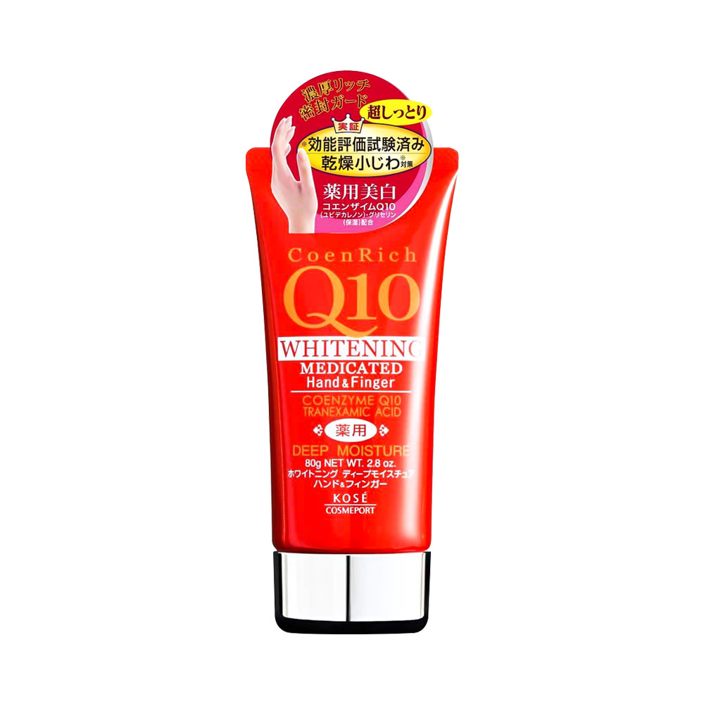 Kem Dưỡng Da Tay Kose Coenrich Q10 Whitening Medicated 80g Màu Đỏ Deep Moisture Cream