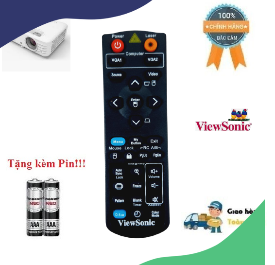 Remote Điều khiển máy chiếu ViewSonic- Hàng chính hãng theo máy mới 100% Tặng kèm Pin