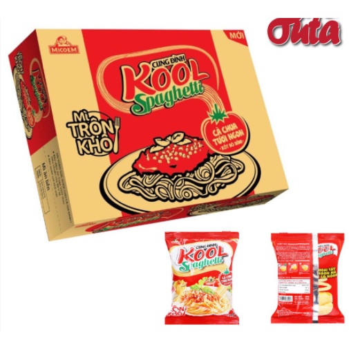 Thùng mì trộn khô cung đình kool spaghetti 105g x 30 gói.