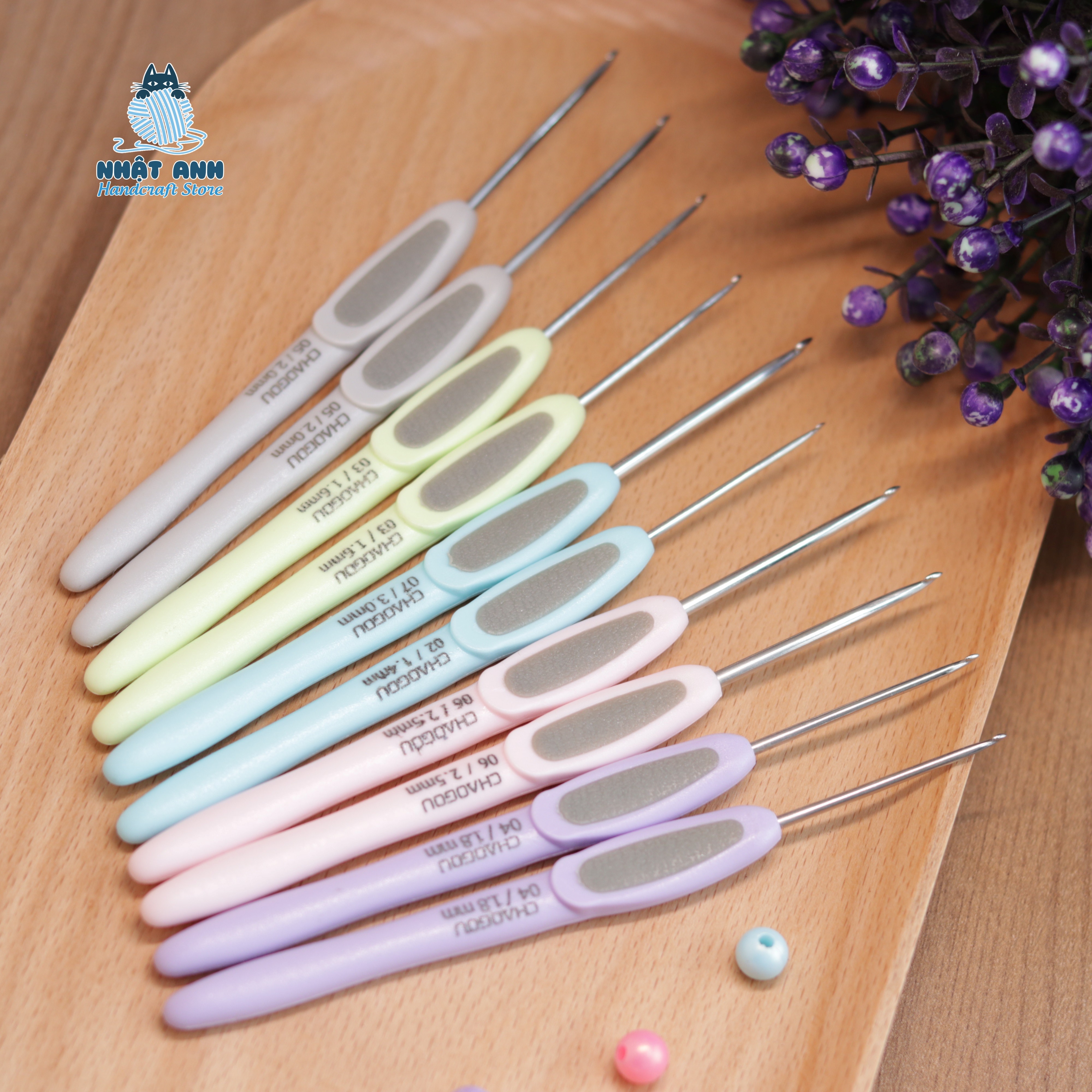 HÀNG SẴN Kim móc len Chaogou nội địa Trung màu pastel