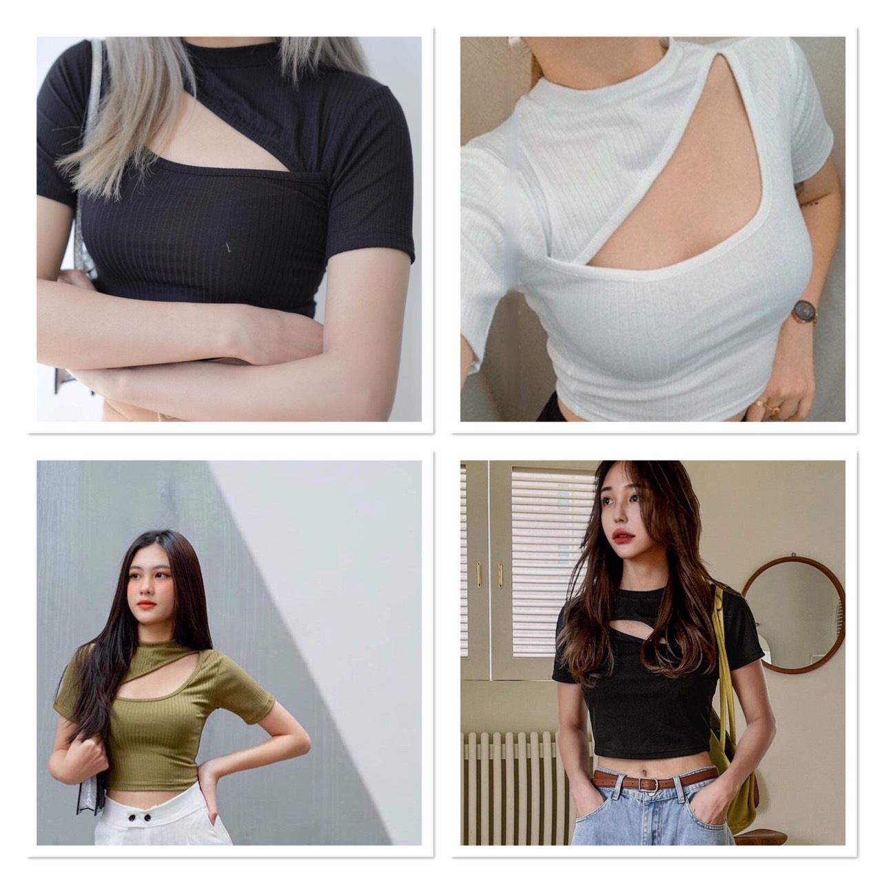 Áo croptop mới về, áo khoét ngực