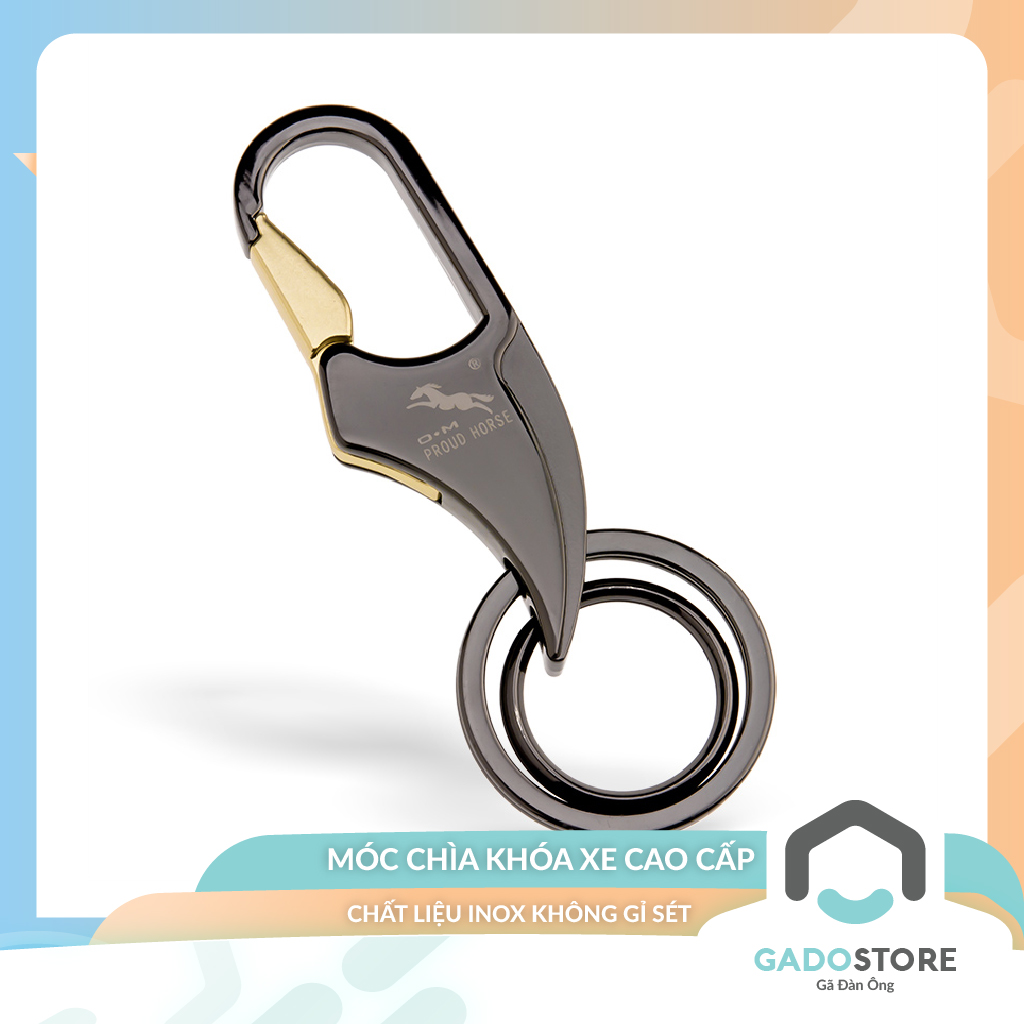Móc khoá xe GADO móc chìa khoá xe máy ô tô cao cấp Proud Horse có chốt đeo thắt lưng K007