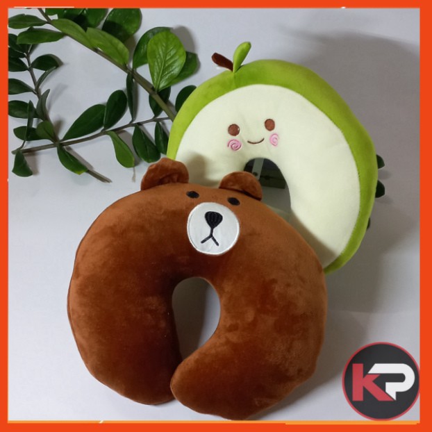 Gấu bông gối kê cổ chữ u, gối chữ u đỡ cổ cho dân văn phòng, và các bác tài xế mềm mịn