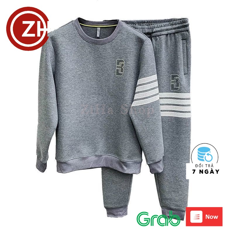 Bộ thu đông nam Logo B, Bộ nỉ nam thu đông, Đồ bộ nỉ nam thu đông dài tay, quần áo thu đông nam BD922 ZiHa Shop