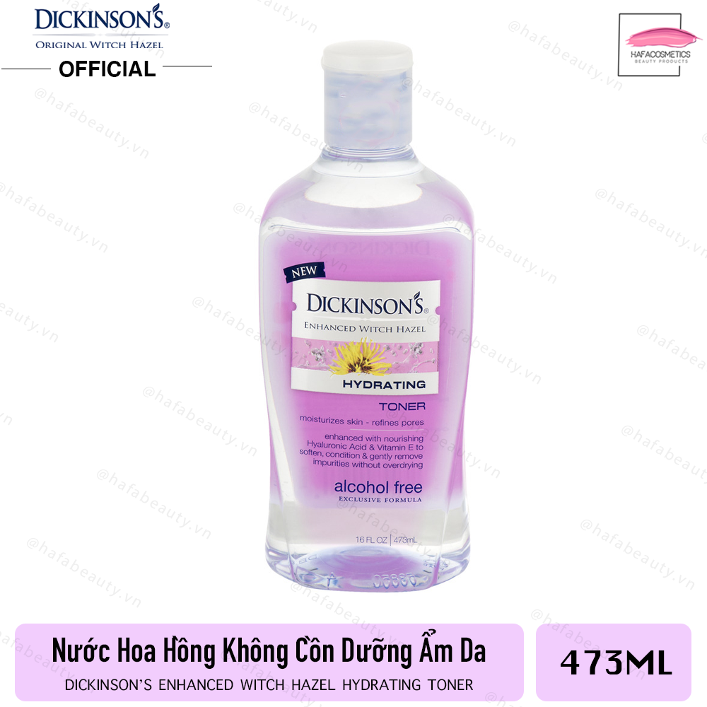 Nước hoa hồng dưỡng ẩm, cân bằng da chuyên sâu dickinson's enhanced witch hazel hydrating toner 473ml _ dickinson's chính hãng