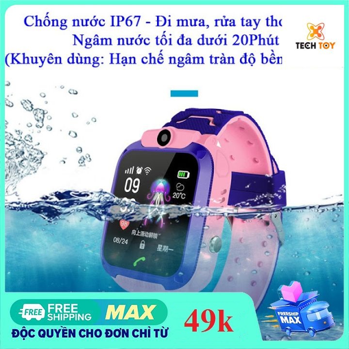 Đồng hồ thông minh smart watch a28 màu hồng bé gái