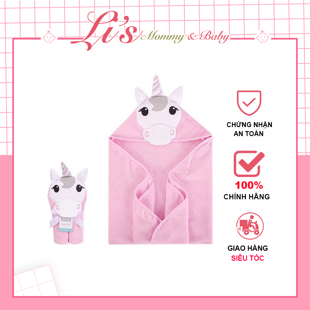 Chăn ủ cho bé hình thú Hudson Baby sơ sinh hoạ tiết đẹp đa năng khăn tắm ủ kén cotton mềm mại cao cấp mã C150