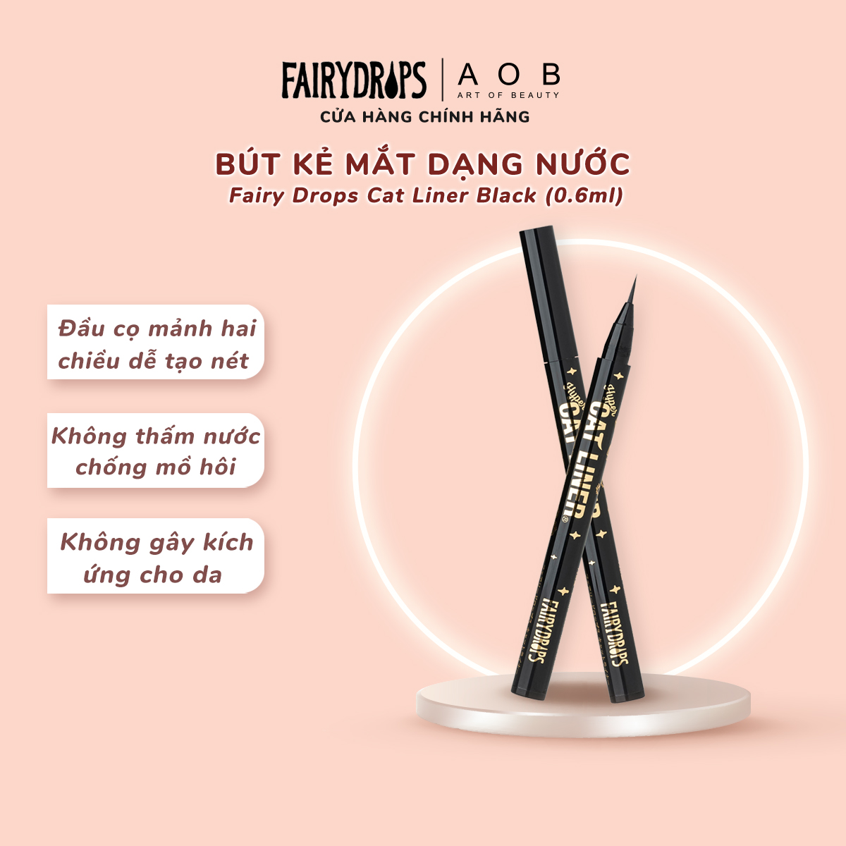 Bút Kẻ Mắt Dạng Nước Fairy Drops Cat Liner Black