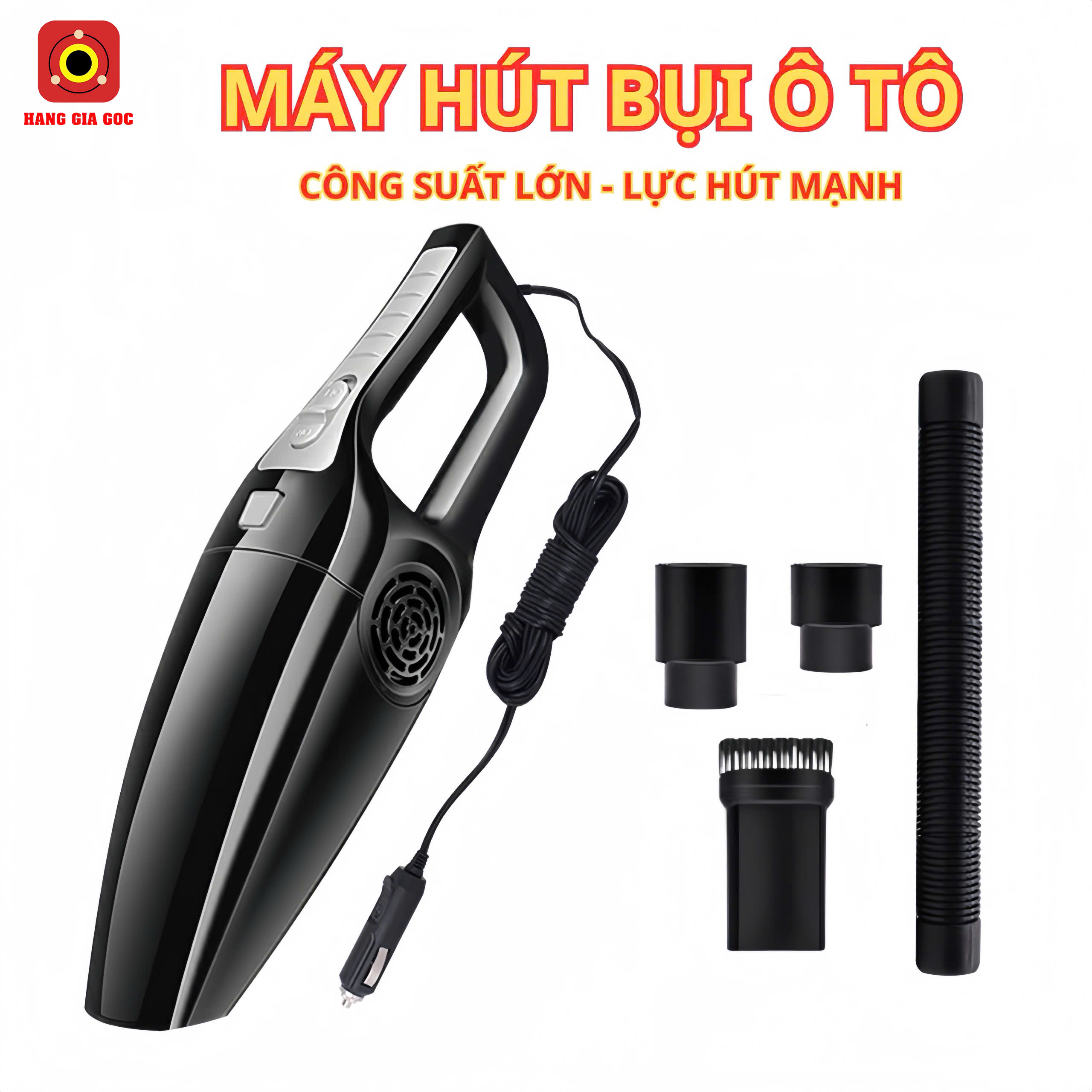 Máy Hút Bụi Ô Tô Cầm Tay BY721 - Chân Tẩu 12V, Công Suất Cực Mạnh 120W, Làm Sạch Nhanh Hiệu Quả Cao