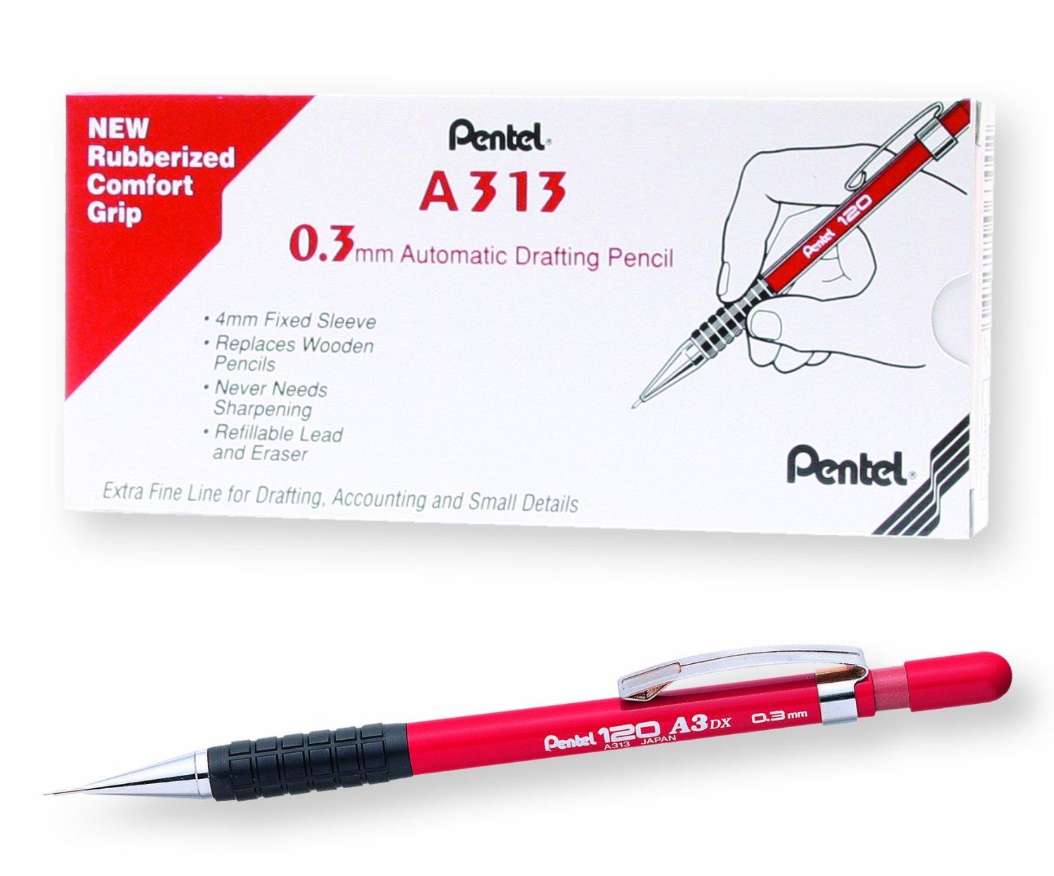 Bút chì kỹ thuật pentel 120 a3 dx a313 mechanical pencil 0.3mm