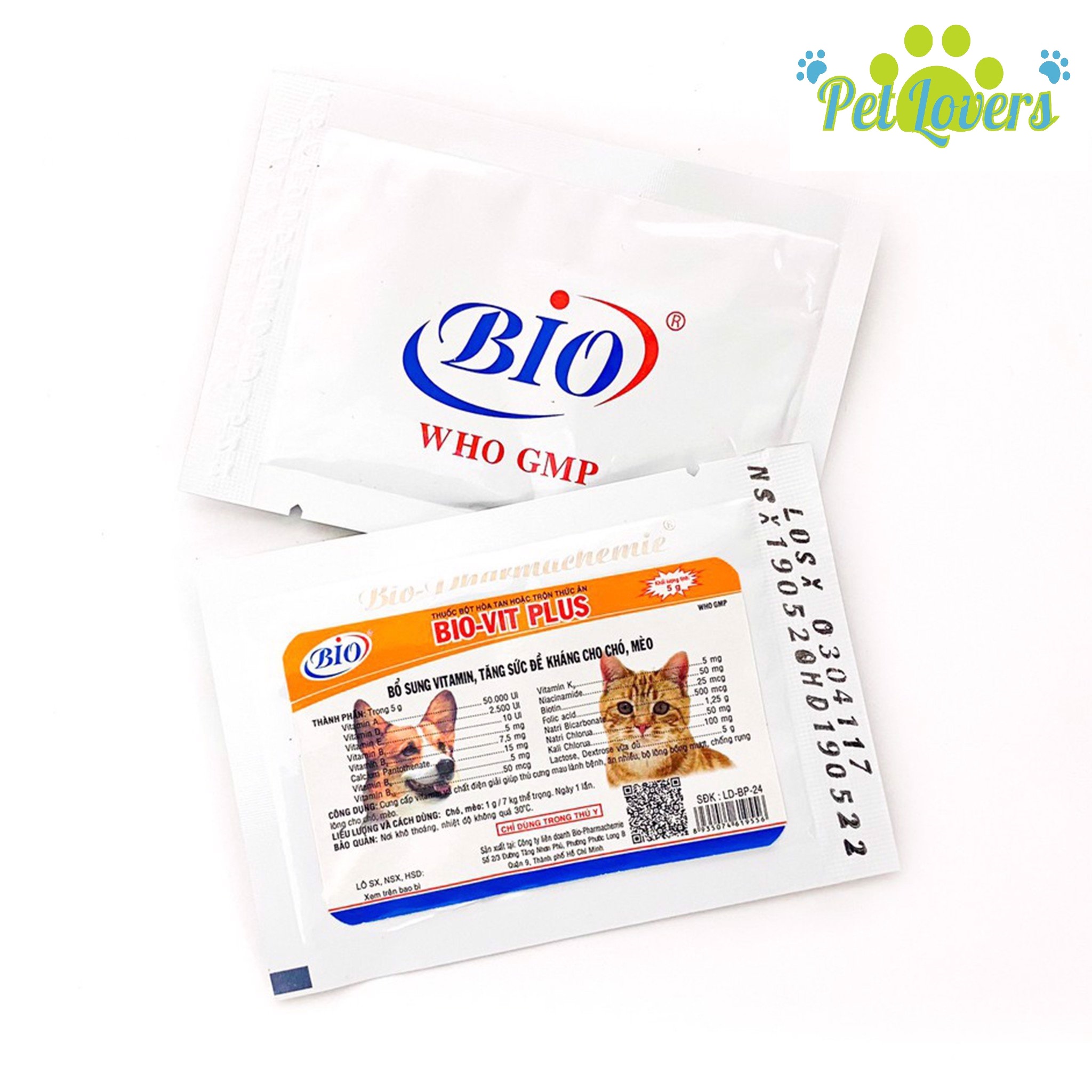 Bio Vit Plus - Bổ sung vitamin sức đề kháng cho thú cưng 5g