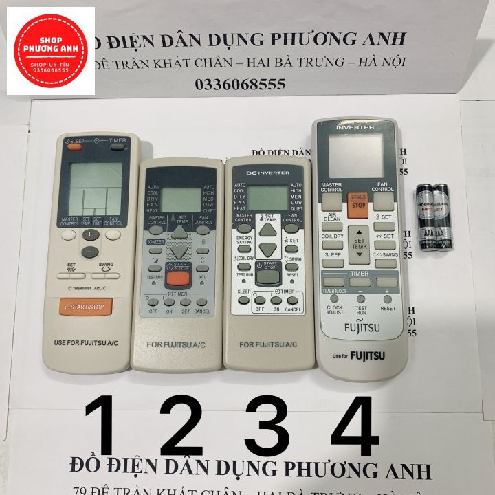 ĐIỀU KHIỂN ĐIỀU HÒA FUJITSU CÁC ĐỜI