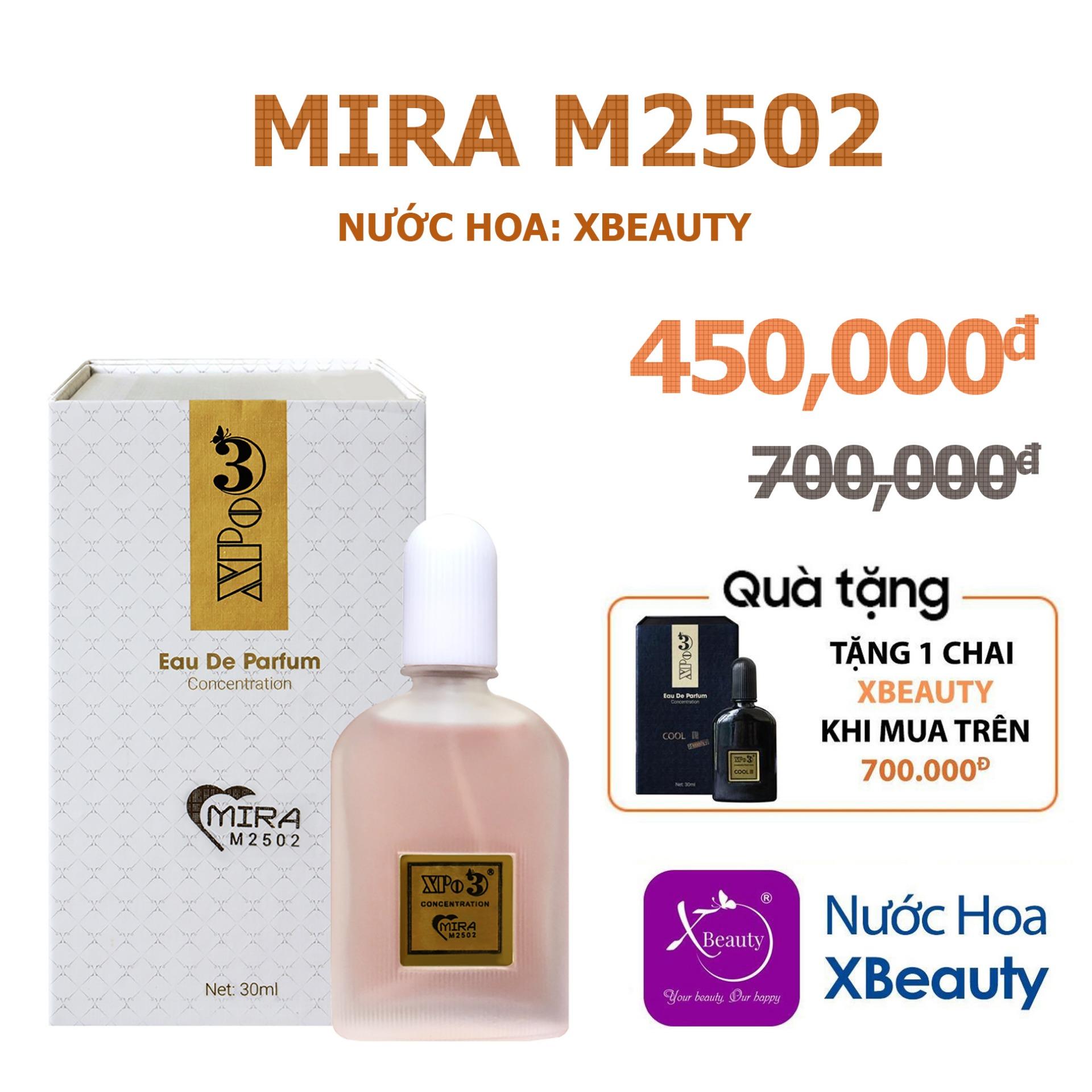 Nước hoa Nữ XBeauty XPo3 Mira 30ml/10ml cô đặc. Nước hoa thơm lâu dành cho nữ (XBeauty có 10 mùi nhớ vào shop lựa nha)