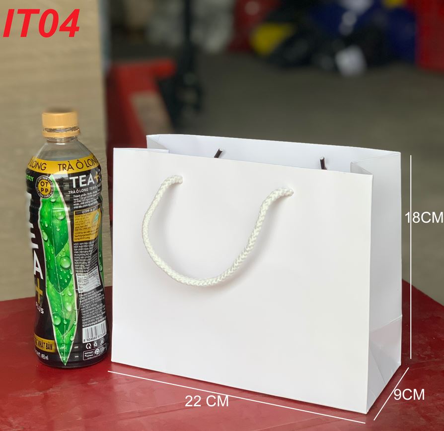 Combo 100 túi giấy đựng mỹ phầm trơn it04