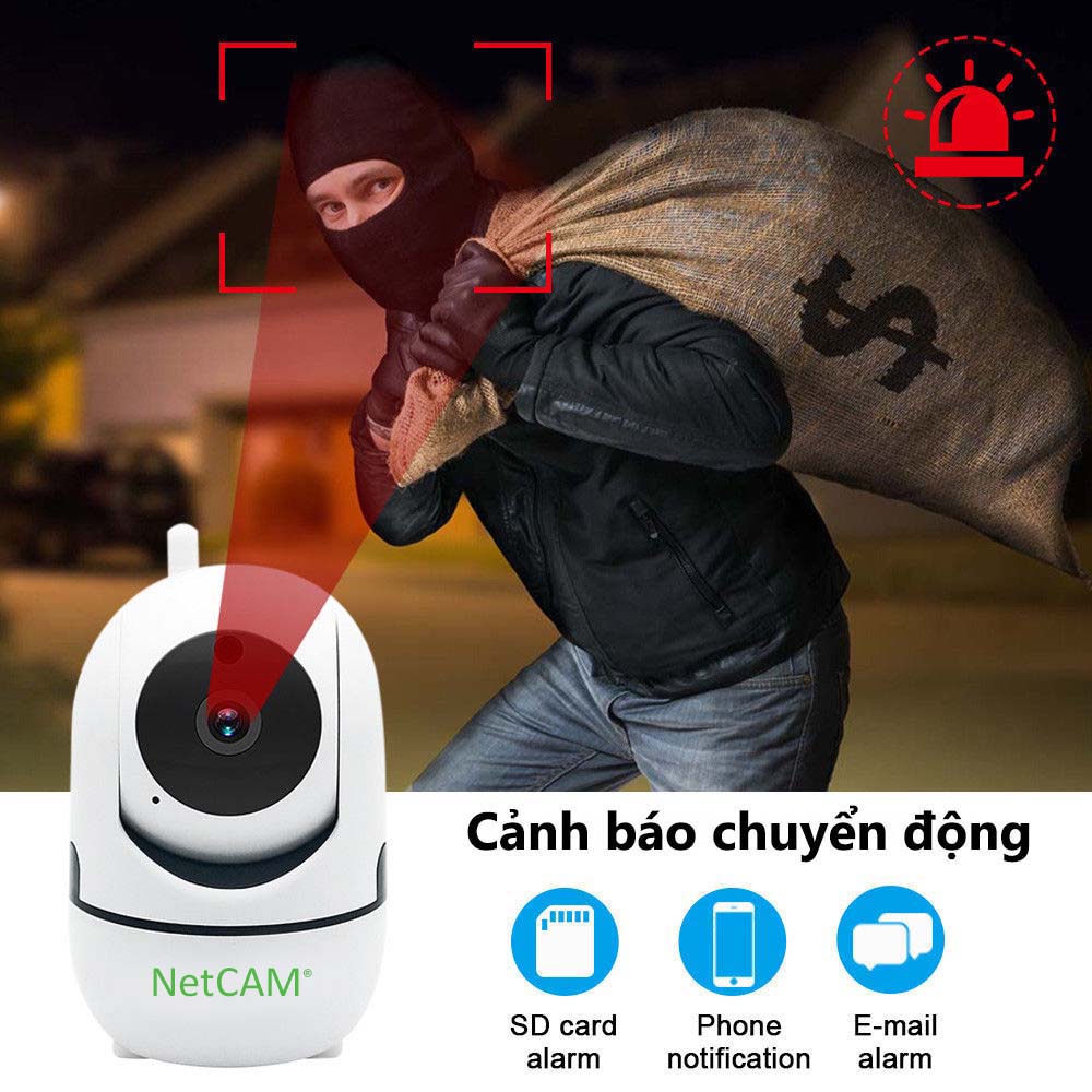 Camera IP Wifi NetCAM NR02 Full HD 1080P có chức năng Đàm Thoại có Khe